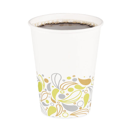 Deerfield Printed Paper Hot Cups, 12 oz, 50/Sleeve, 20 Sleeves/Carton
