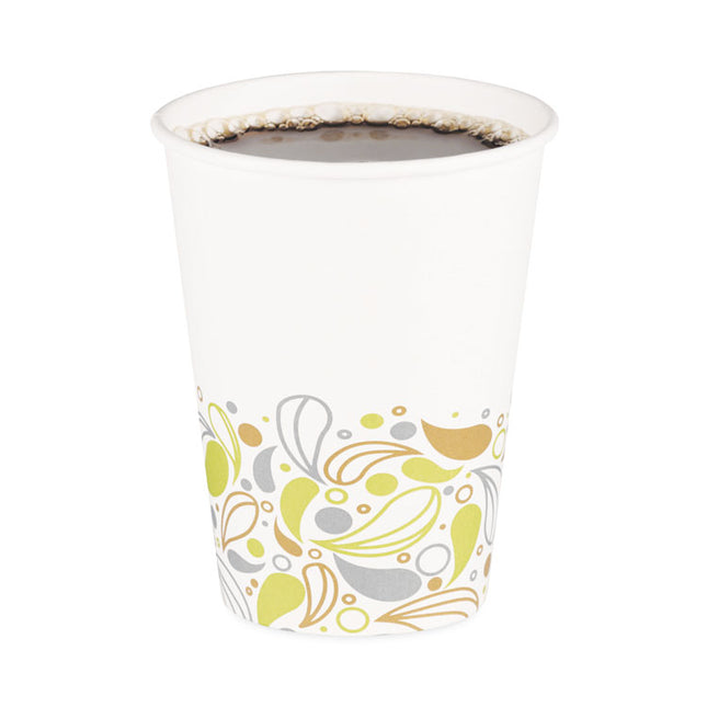 Deerfield Printed Paper Hot Cups, 12 oz, 50/Sleeve, 20 Sleeves/Carton