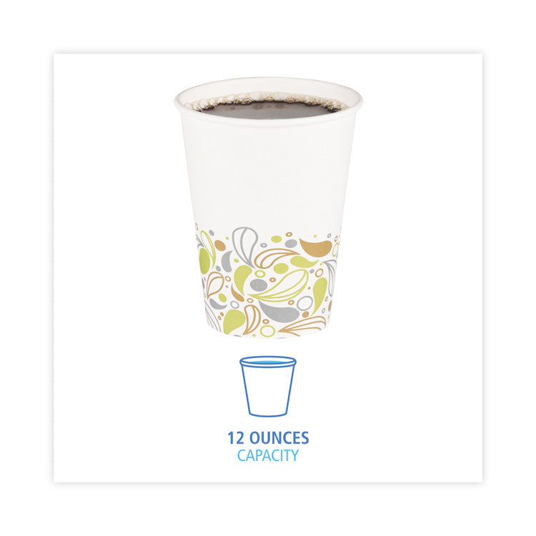 Deerfield Printed Paper Hot Cups, 12 oz, 50/Sleeve, 20 Sleeves/Carton