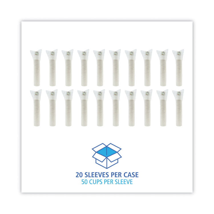 Deerfield Printed Paper Hot Cups, 12 oz, 50/Sleeve, 20 Sleeves/Carton