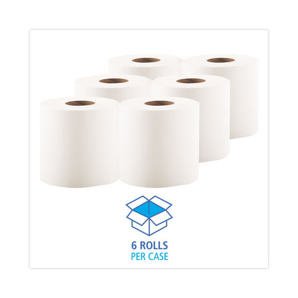 Center-Pull Hand Towels, 2-Ply, Perforated, 7.5 x 9, White, 600/Roll, 6 Rolls/Carton