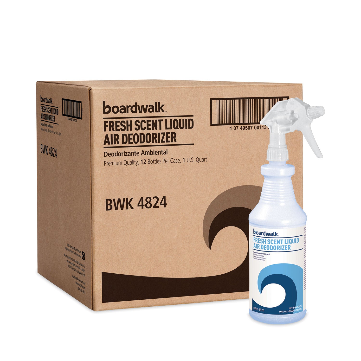 Fresh Scent RTU Liquid Air Deodorizer, 32 oz Spray Bottle, 12/Carton