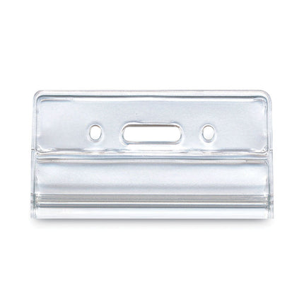 Resealable ID Badge Holders, Vertical Orientation, Transparent Frost 2.68" x 5" Holder, 2.38" x 3.75" Insert, 50/Pack