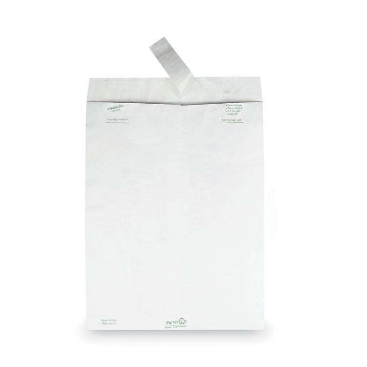 Lightweight 14 lb Tyvek Catalog Mailers, #13 1/2, Square Flap, Redi-Strip Adhesive Closure, 10 x 13, White, 50/Box