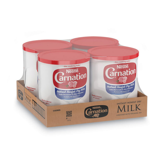 Instant Nonfat Dry Milk, Unsweetened, 22.75 Oz Canister, 4/Carton