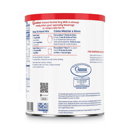 Instant Nonfat Dry Milk, Unsweetened, 22.75 Oz Canister, 4/Carton