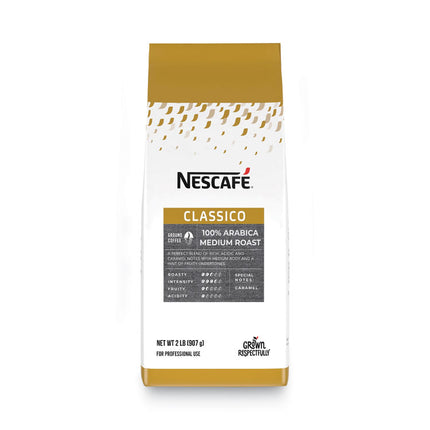 Classico 100% Arabica Roast Ground Coffee, Medium Blend, 2 Lb Bag, 6/Carton