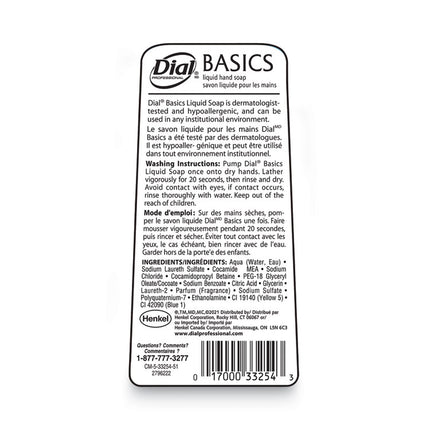 Basics MP Free Liquid Hand Soap, Unscented, 7.5 oz, 12/Carton