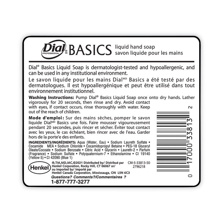 Basics MP Free Liquid Hand Soap, Unscented, 16 oz, 12/Carton