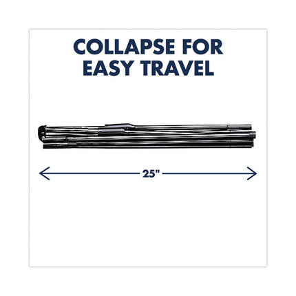 Heavy-Duty Adjustable Instant Easel Stand, 25" To 63" High, Steel, Black