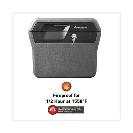 Waterproof Fire-Resistant File, 0.66 Cu Ft,16.63w X 13.88d X 14.13h, Charcoal Gray