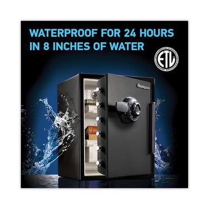 Fire-Safe With Combination Access, 2 Cu Ft, 18.6w X 19.3d X 23.8h, Black