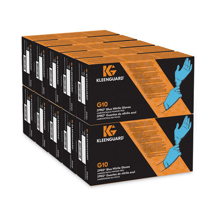 G10 2Pro Nitrile Gloves, Blue, Small, 100 Box, 10 Boxes/Carton