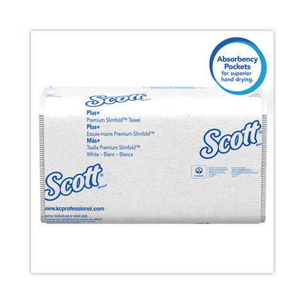 Slimfold Towels, 1-Ply, 7.5 x 11.6, White, 90/Pack, 24 Packs/Carton