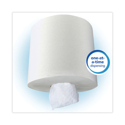 Essential Roll Center-Pull Towels, 1-Ply, 8 x 12, White, 700/Roll, 6 Rolls/Carton