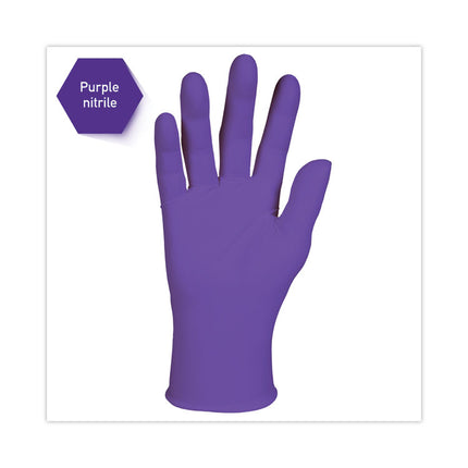 PURPLE NITRILE Exam Gloves, 242 mm Length, Large, Purple, 100/Box