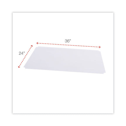 Shelf Liners For Wire Shelving, Clear Plastic, 36w X 24d, 4/pack