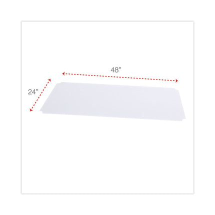 Shelf Liners For Wire Shelving, Clear Plastic, 48w X 24d, 4/pack