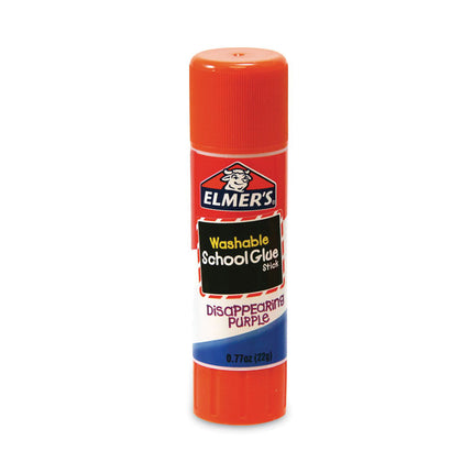 School Glue Stick, 0.77 oz, Applies Purple, Dries Clear, 6/Pack