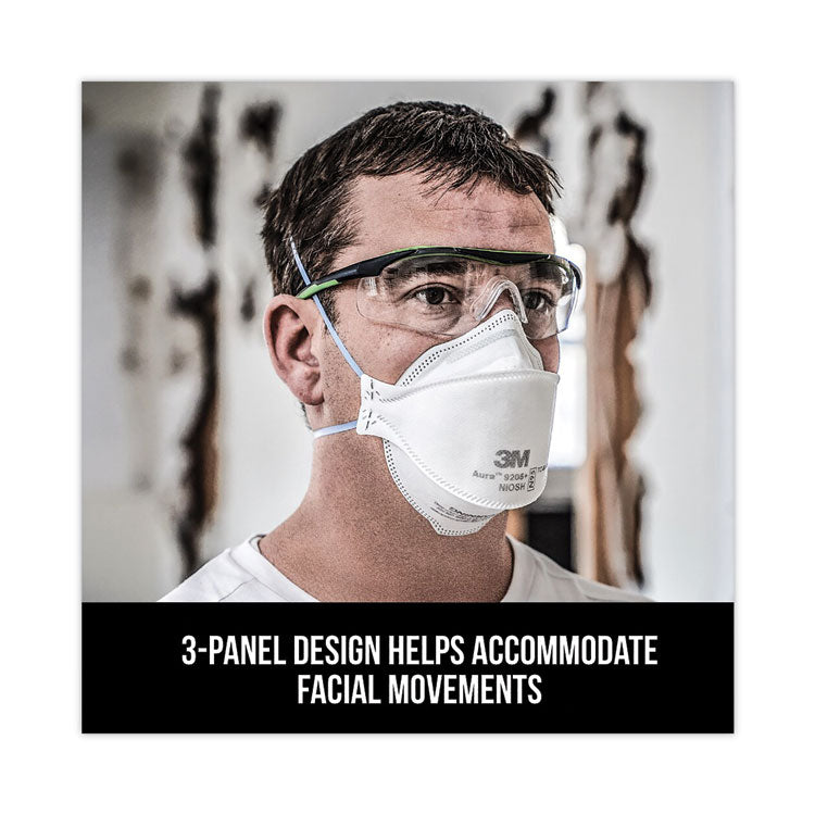 Aura Particulate Respirator 9205+, N95, One Size Fits All, 20/Pack