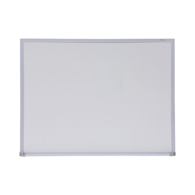 Melamine Dry Erase Board with Aluminum Frame, 24" x 18", White Surface, Anodized Aluminum Frame