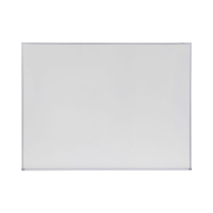 Melamine Dry Erase Board with Aluminum Frame, 48" x 36", White Surface, Anodized Aluminum Frame