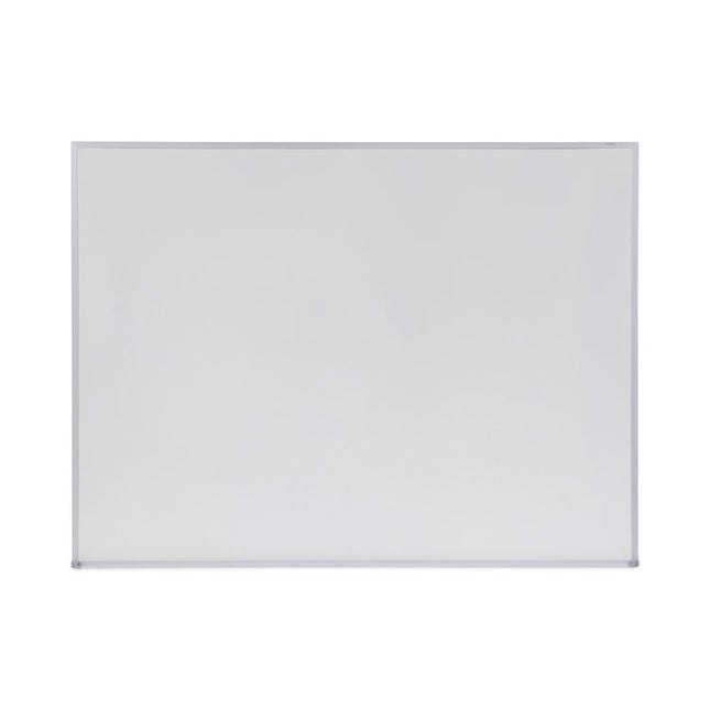 Melamine Dry Erase Board with Aluminum Frame, 48" x 36", White Surface, Anodized Aluminum Frame