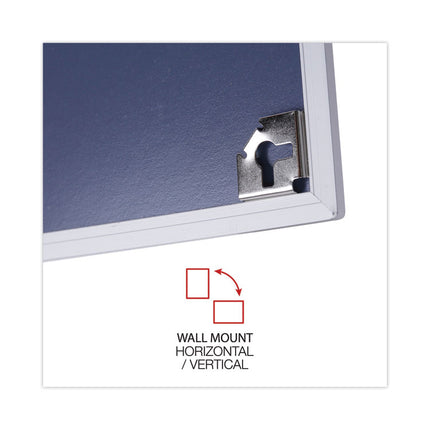 Melamine Dry Erase Board with Aluminum Frame, 48" x 36", White Surface, Anodized Aluminum Frame