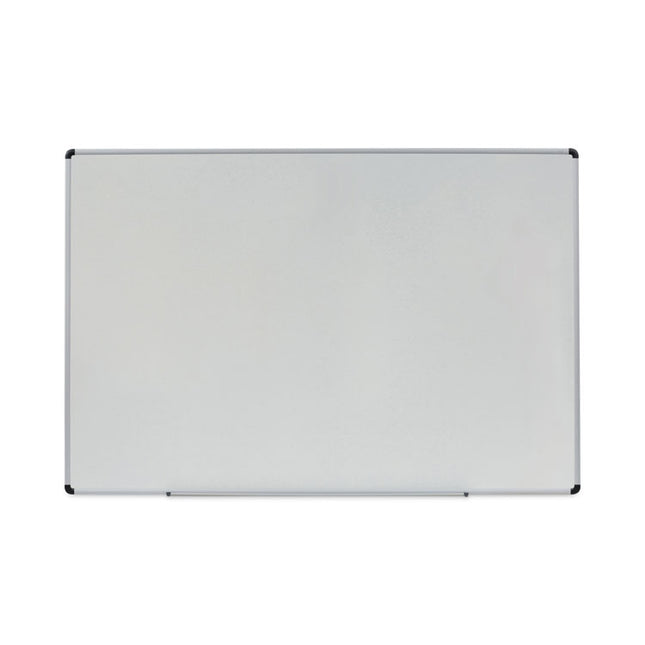 Modern Melamine Dry Erase Board with Aluminum Frame, 72" x 48", White Surface, Satin Aluminum Frame
