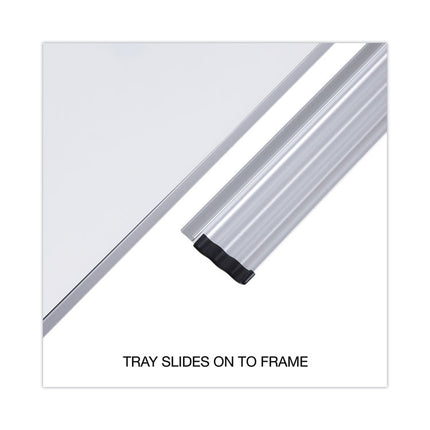 Magnetic Steel Dry Erase Marker Board, 48" x 36", White Surface, Satin Aluminum Frame