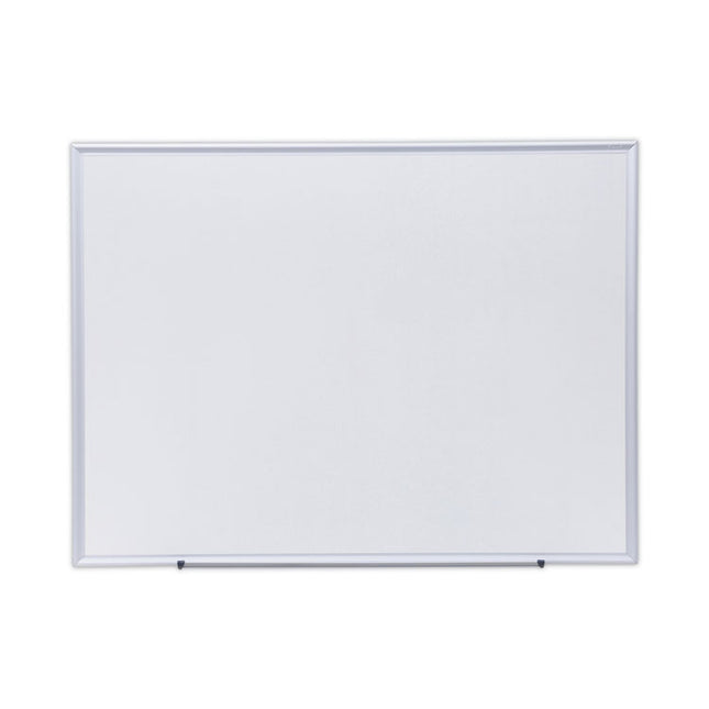 Deluxe Melamine Dry Erase Board, 48" x 36", White Surface, Satin Aluminum Frame