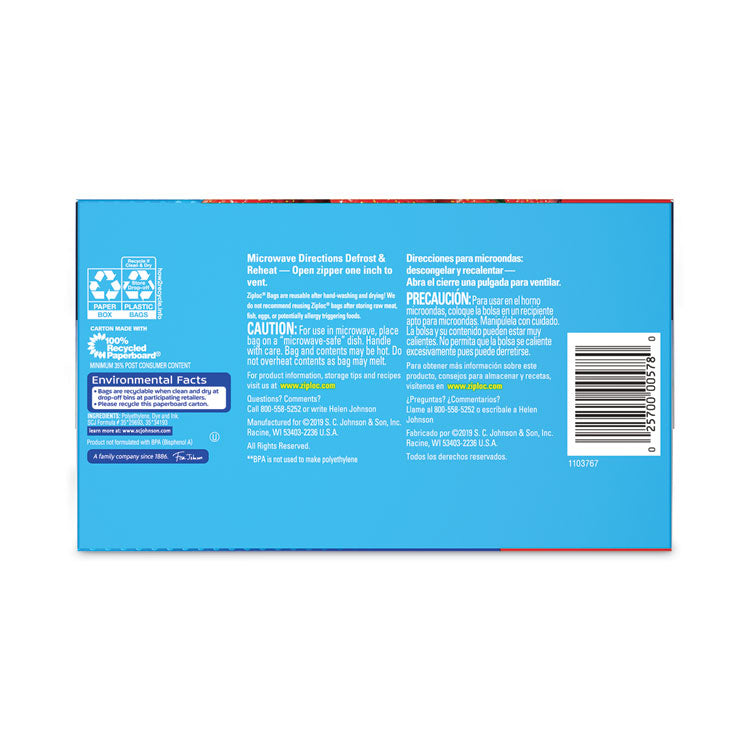 Seal Top Bags, Quart, 7.44" x 7", Clear, 100/Box