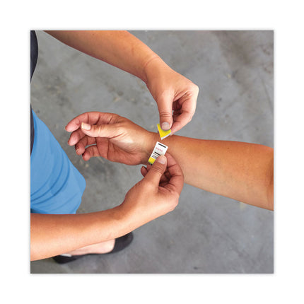 Crowd Management Wristbands, Sequentially Numbered, 9.75" x 0.75", Yellow, 500/Pack