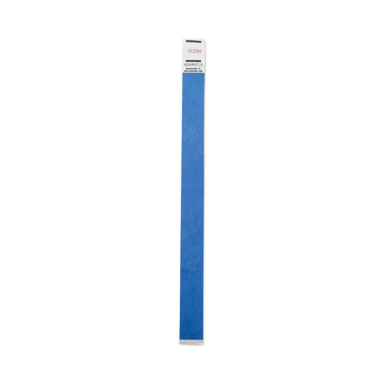 Crowd Management Wristbands, Sequentially Numbered, 9.75" x 0.75", Blue, 500/Pack