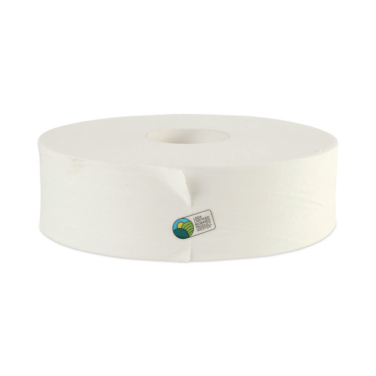 JRT Bath Tissue, Jumbo, Septic Safe, 2-Ply, White, 3.5" x 2,000 ft, 12" dia, 6 Rolls/Carton