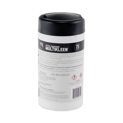 Office Equipment MultiKleen Wet Wipes, Cloth, 5.44 x 6.38, 75/Tub