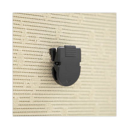Wall Clips for Fabric Panels, 40 Sheet Capacity, Black, 50/Box