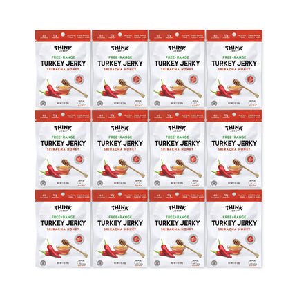 Sriracha Honey Turkey Jerky, 1 oz Pouch, 12/Pack