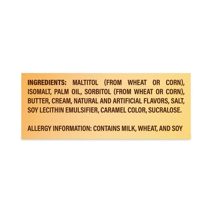 Sugar Free Chewy Caramel Candy, 1.46 oz Bag, 12 Bags/Carton