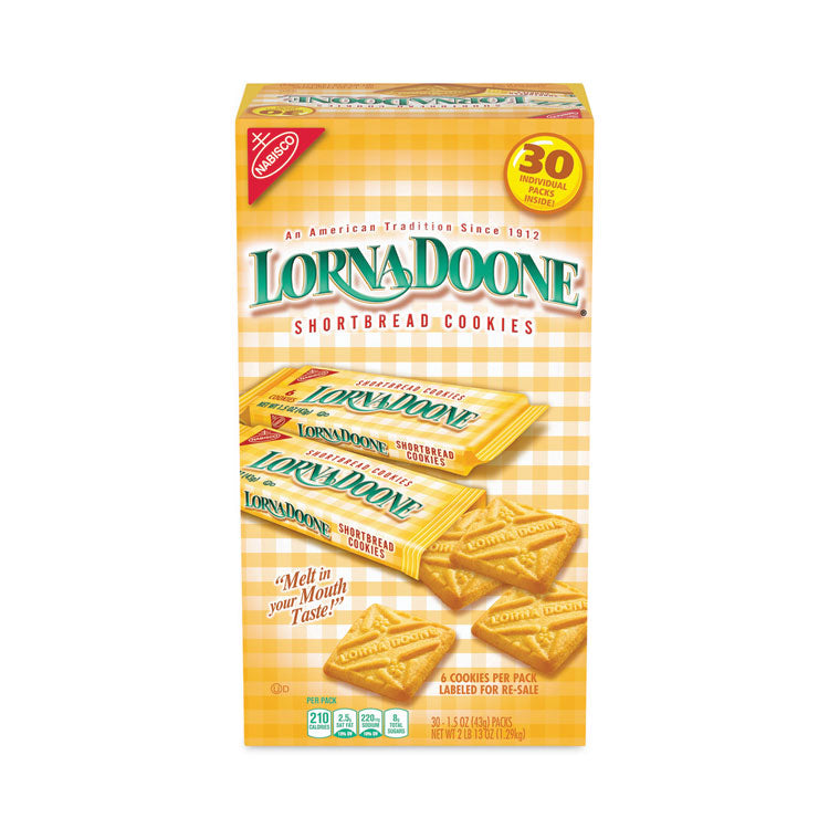 Lorna Doone Shortbread Cookies, 1.5 oz Packet, 30 Packets/Carton