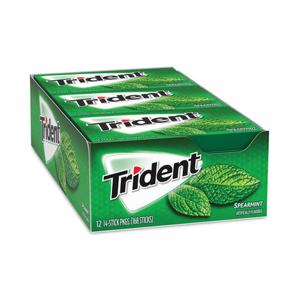Sugar-Free Gum, Spearmint, 14 Pieces/Pack, 12 Packs/Carton