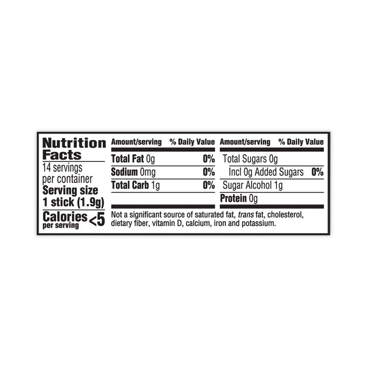 Sugar-Free Gum, Spearmint, 14 Pieces/Pack, 12 Packs/Carton