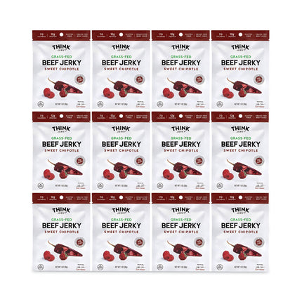 Sweet Chipotle Beef Jerky, 1 oz Pouch, 12/Pack