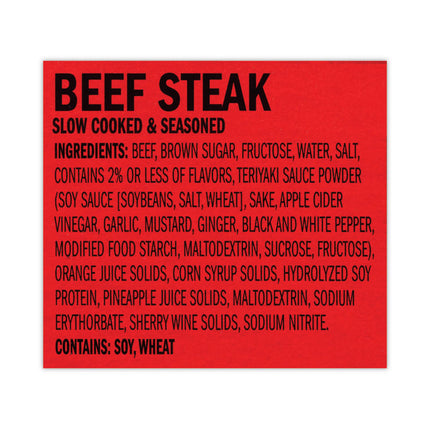 Jumbo Teriyaki Beek Steak, 2 oz, 12/Box