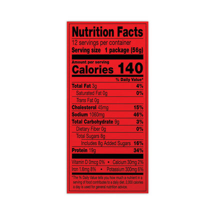 Jumbo Teriyaki Beek Steak, 2 oz, 12/Box