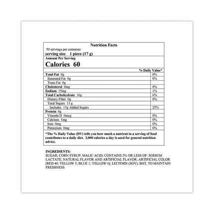 Lollipops Assortment, Assorted Flavors, 0.6 oz, 50/Carton