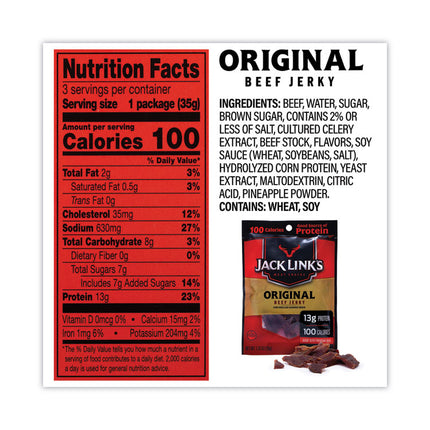 Beef Jerky Variety Pack, 1.5 oz, 9/Carton