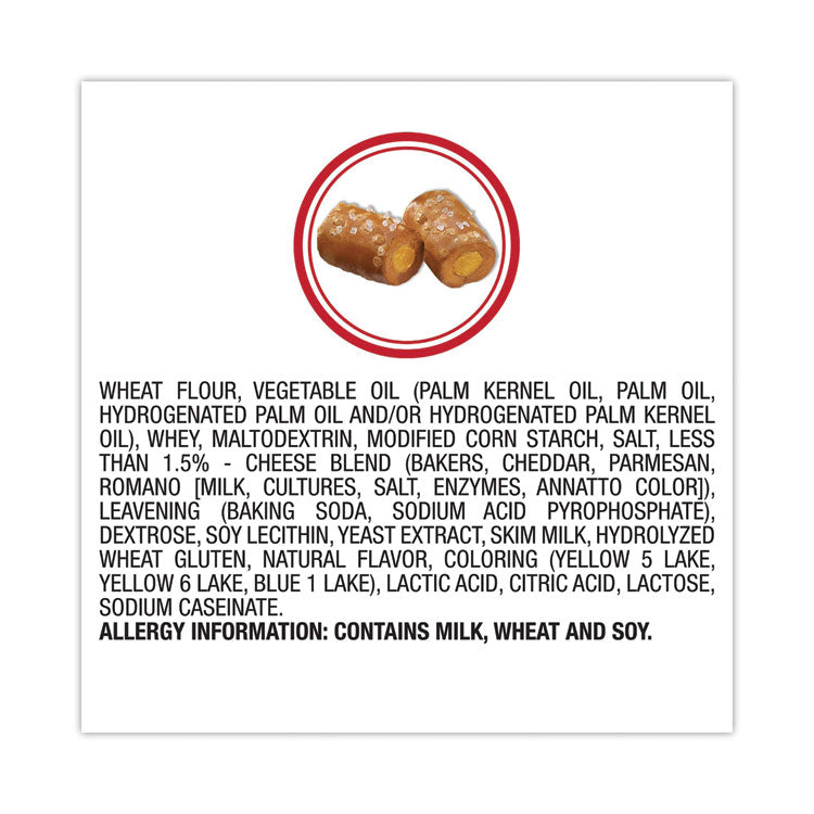 Baked Snacks, 1.8 oz Bag, Cheddar Cheese Pretzel, 18 Bags/Carton