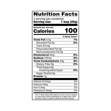 Rice Crisps, Caramel, 0.91 oz Bag, 60 Bags/Carton