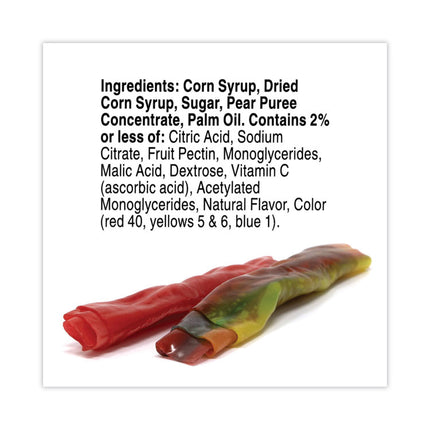 Fruit Roll-Ups Fruit Snacks, Strawberry and Tropical Tie-Dye Flavors, 0.5 oz, 72 Pouches/Carton